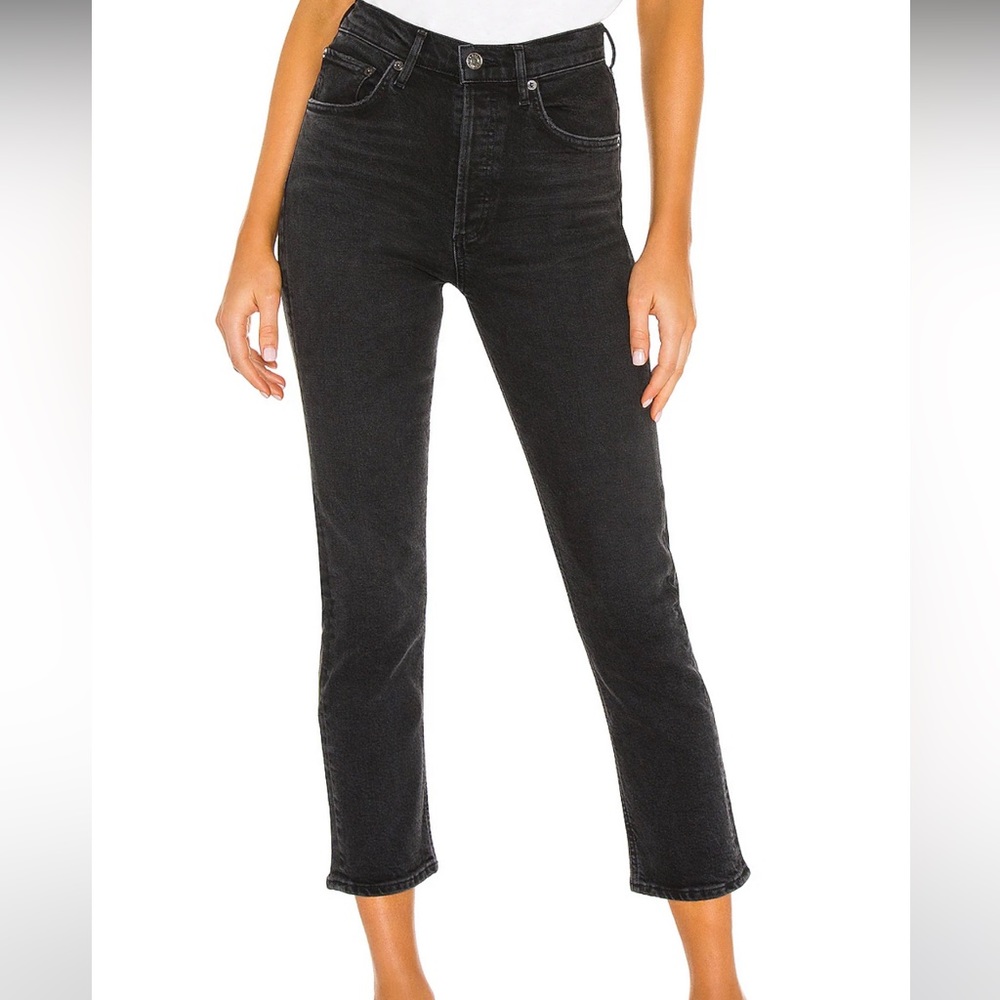 Agolde Riley High Rise Straight Crop in Panoramic